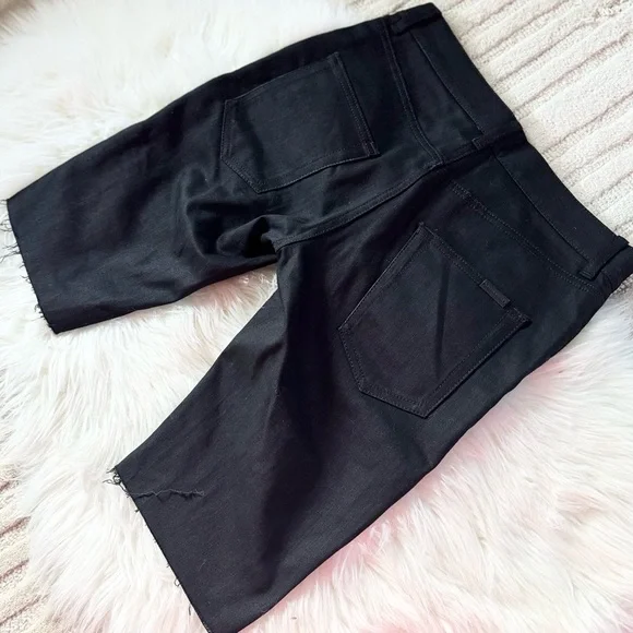 Saint Laurent Black Denim Bermuda Shorts - Picture 10 of 16